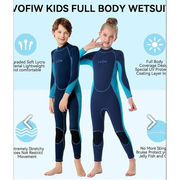 Vofiw Kids Full Body Wetsuit Brand new size 8 - Picture 2 of 3